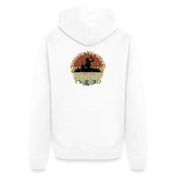 40th Birthday Rocking the crowd SNG 05/1986 - Unisex Premium Organic Zip Hoodie - white - Back - Thijin (182cm)