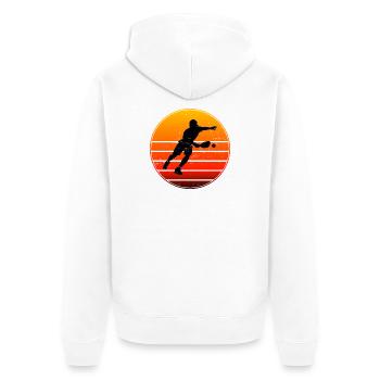 Pickleball player Idee für pickleball players Fans - Unisex Premium Bio Zip Hoodie - Weiß - Hinten - Thijin (182cm)