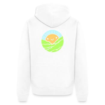 Sois gentil, c’est une déclaration de gentillesse gratuite qui dit - Veste à capuche bio Premium Unisexe - blanc - Dos - Thijin (182cm)