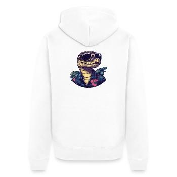 Snake Cobra Comic Holiday - Unisex Premium Organic Zip Hoodie - white - Back - Thijin (182cm)