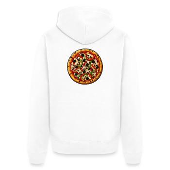 Pizza Pop Art: Colorful toppings - Unisex Premium Organic Zip Hoodie - white - Back - Thijin (182cm)