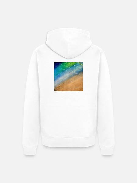 Color flow and gold lines - Unisex Premium Organic Zip Hoodie - white