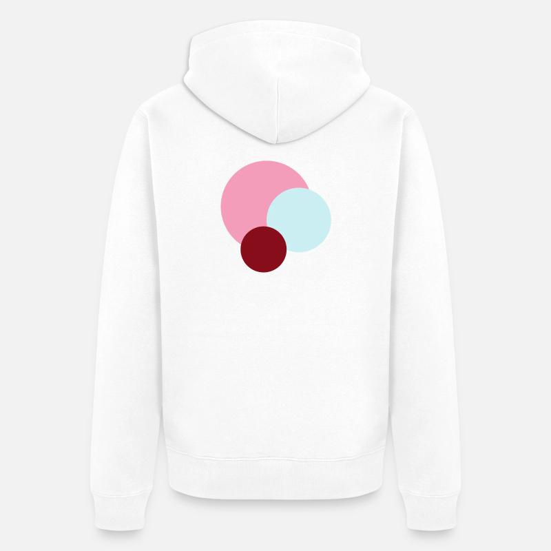 Planètes dans l’Univers Rose - Veste à capuche bio Premium Unisexe - blanc
