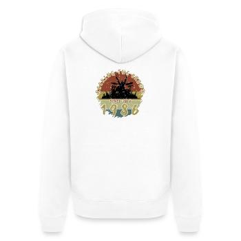 40th Birthday Rocking the crowd DRM 07/1986 - Unisex Premium Organic Zip Hoodie - white - Back - Thijin (182cm)