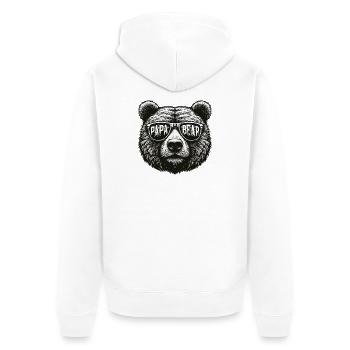 Papa Ours - Veste à capuche bio Premium Unisexe - blanc - Dos - Thijin (182cm)