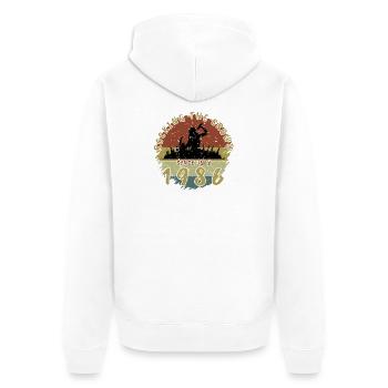 40th Birthday Rocking the crowd SNG 07/1986 - Unisex Premium Organic Zip Hoodie - white - Back - Thijin (182cm)