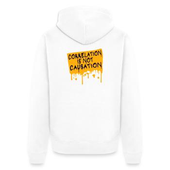 Correlation Is Not Causation Nerd Science - Unisex Premium Organic Zip Hoodie - white - Back - Thijin (182cm)