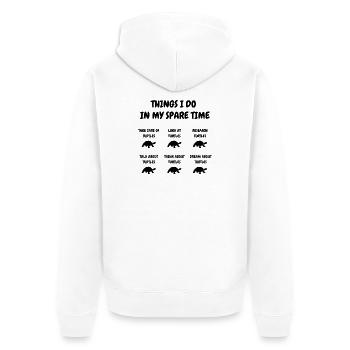 Obsédé par les tortues - Veste à capuche bio Premium Unisexe - blanc - Dos - Thijin (182cm)