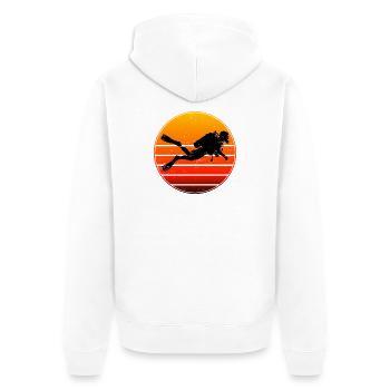 Gift idea for the diving fan with scuba diving - Unisex Premium Organic Zip Hoodie - white - Back - Thijin (182cm)