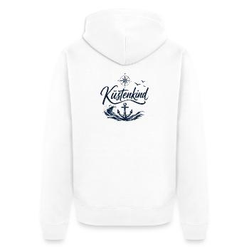Enfant côtier | Accessoires et T-shirts Maritimes - Veste à capuche bio Premium Unisexe - blanc - Dos - Thijin (182cm)