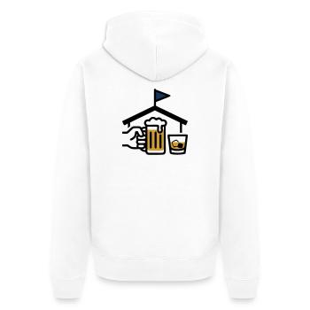 Hole 19 Clubhouse Beer Golf Club Men's Excursion - Unisex Premium Organic Zip Hoodie - white - Back - Thijin (182cm)