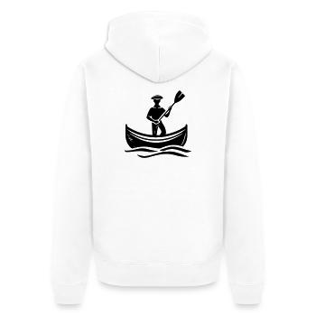 Captain Boat - Unisex Premium Organic Zip Hoodie - white - Back - Thijin (182cm)