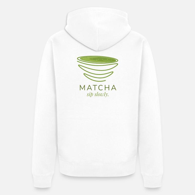 Le Matcha - Veste à capuche bio Premium Unisexe - blanc