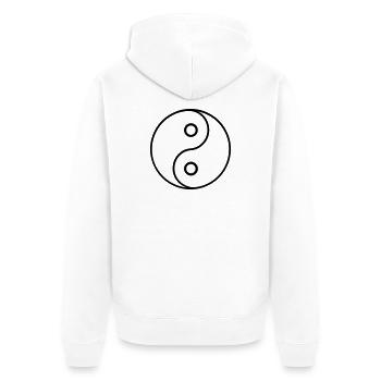 ying yang - Veste à capuche bio Premium Unisexe - blanc - Dos - Thijin (182cm)