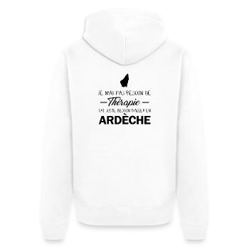 Je N Ai Pas Besoin De Therapie J Ai Juste Besoi... - Veste à capuche bio Premium Unisexe - blanc - Dos - Thijin (182cm)