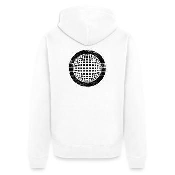 80s Disco - Unisex Premium Organic Zip Hoodie - white - Back - Thijin (182cm)