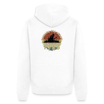 40th Birthday Rocking the crowd GIT 08/1986 - Unisex Premium Organic Zip Hoodie - white - Back - Thijin (182cm)