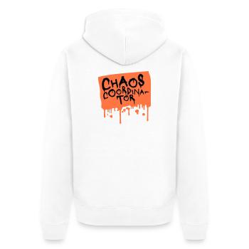 Chaos Coordinator Lustig Titel Eltern Lehrer Logo - Unisex Premium Bio Zip Hoodie - Weiß - Hinten - Thijin (182cm)