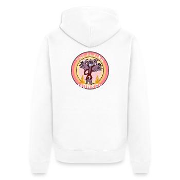 Affe kawaii style  - Unisex Premium Bio Zip Hoodie - Weiß - Hinten - Thijin (182cm)