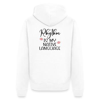 Langage de la danse rythmique - Veste à capuche bio Premium Unisexe - blanc - Dos - Thijin (182cm)