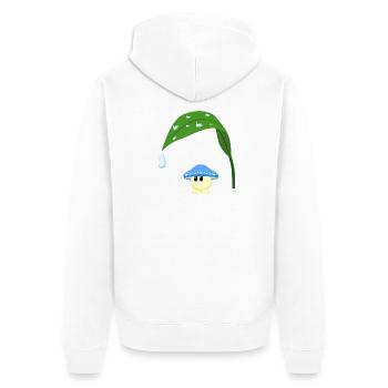 Blue Mushroom - Unisex Premium Organic Zip Hoodie - white - Back - Thijin (182cm)