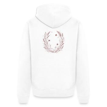 Couronne de grains avec des abeilles - Veste à capuche bio Premium Unisexe - blanc - Dos - Thijin (182cm)