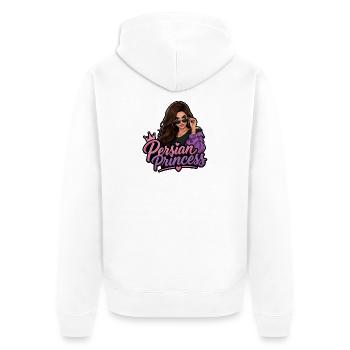 Persian princess Glamour - Unisex Premium Bio Zip Hoodie - Weiß - Hinten - Thijin (182cm)