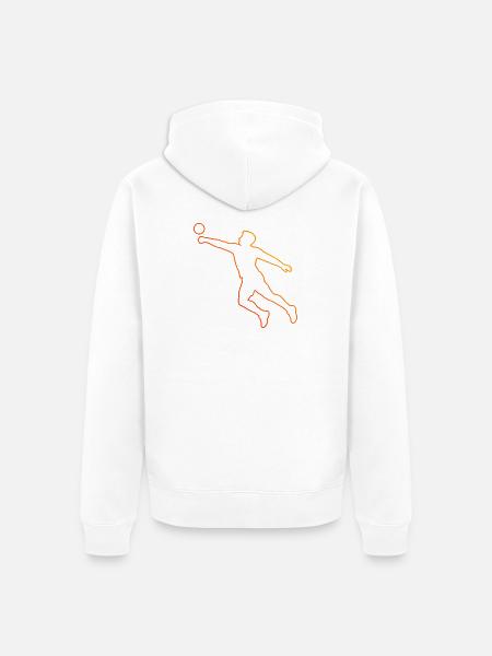 Geschenkidee für einen Faustball-Fan mit Faustball - Unisex Premium Bio Zip Hoodie - Weiß