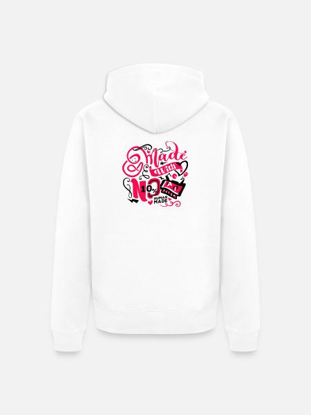 Ohne KI entwickelt - Unisex Premium Bio Zip Hoodie - Weiß