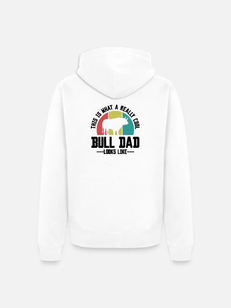 Stier Spruch Retro Style - Unisex Premium Bio Zip Hoodie - Weiß