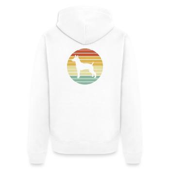 Rat Terrier - Unisex Premium Bio Zip Hoodie - Weiß - Hinten - Thijin (182cm)