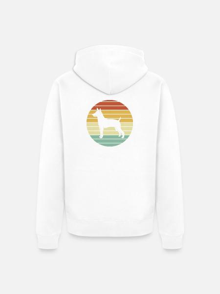 Rat Terrier - Unisex Premium Bio Zip Hoodie - Weiß