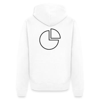 Analytics Tortendiagramm-Linien-Symbol - Unisex Premium Bio Zip Hoodie - Weiß - Hinten - Thijin (182cm)