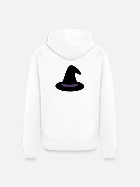 Hexenhut - Unisex Premium Bio Zip Hoodie - Weiß