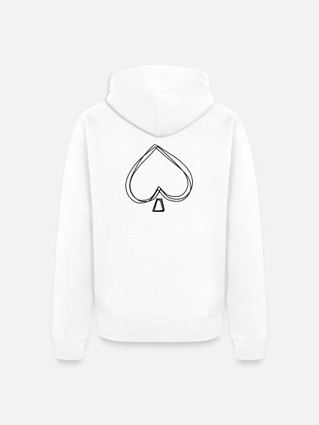 Pik handgezeichnet - Unisex Premium Bio Zip Hoodie - Weiß
