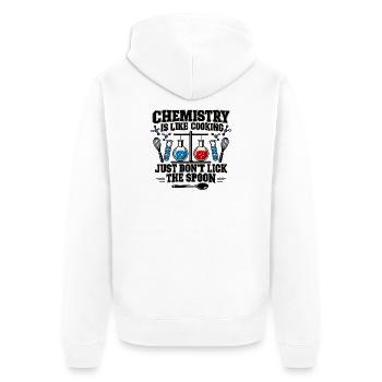 Lustiger Organischer Chemiewissenschaftler und Student-Lehrbeauftragter - Unisex Premium Bio Zip Hoodie - Weiß - Hinten - Thijin (182cm)