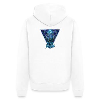 Tot in mondbeschienenen Pilzen - Unisex Premium Bio Zip Hoodie - Weiß - Hinten - Thijin (182cm)