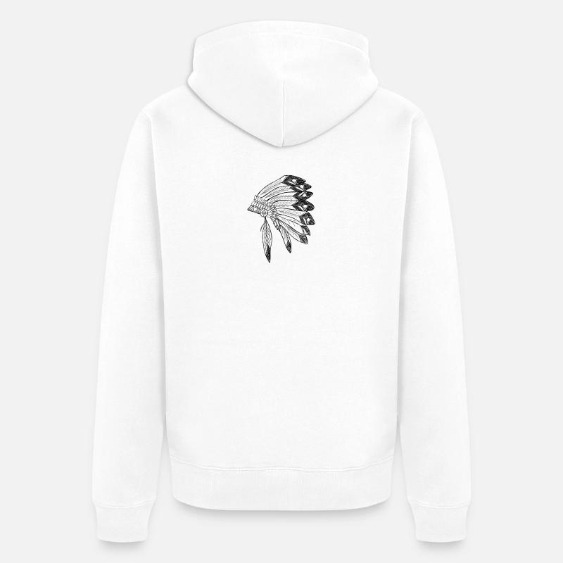 Apache - Unisex Premium Bio Zip Hoodie - Weiß