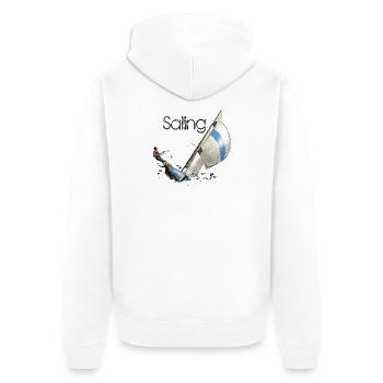 sailing - Veste à capuche bio Premium Unisexe - blanc - Dos - Thijin (182cm)