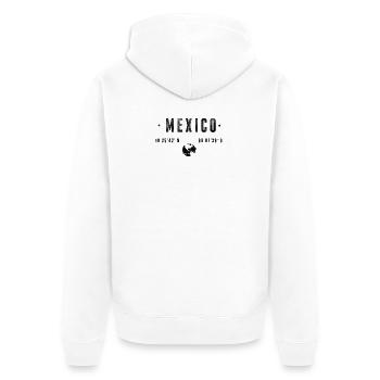 Mexico - Unisex Premium Bio Zip Hoodie - Weiß - Hinten - Thijin (182cm)