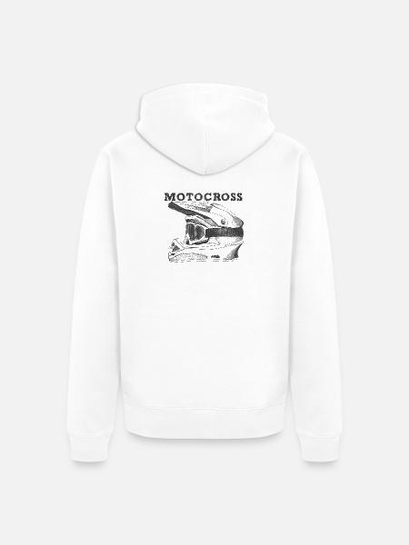 Motocross - Unisex Premium Organic Zip Hoodie - white