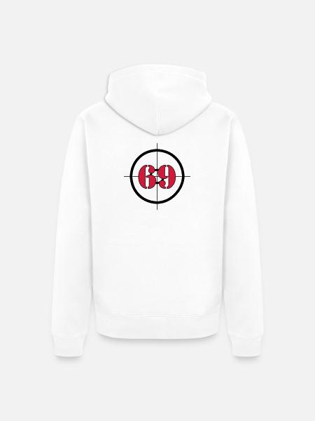 Représente : 69 - Veste à capuche bio Premium Unisexe - blanc