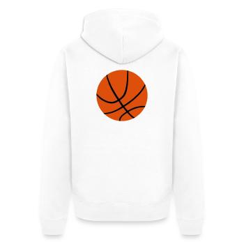 Un basket-ball - Veste à capuche bio Premium Unisexe - blanc - Dos - Thijin (182cm)