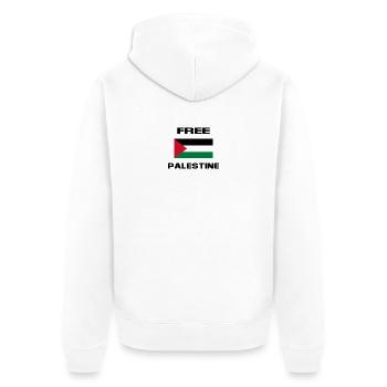 FREE PALESTINE - Veste à capuche bio Premium Unisexe - blanc - Dos - Thijin (182cm)