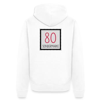 runder Geburtstag 80. Geburtstag Geschenk - Unisex Premium Bio Zip Hoodie - Weiß - Hinten - Thijin (182cm)
