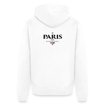 Paris - France - Veste à capuche bio Premium Unisexe - blanc - Dos - Thijin (182cm)