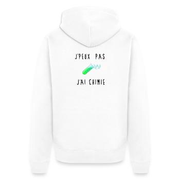 J'peux Pas J'ai Chimie Éprouvette - Veste à capuche bio Premium Unisexe - blanc - Dos - Thijin (182cm)