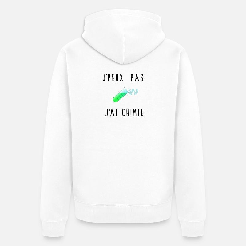 J'peux Pas J'ai Chimie Éprouvette - Veste à capuche bio Premium Unisexe - blanc