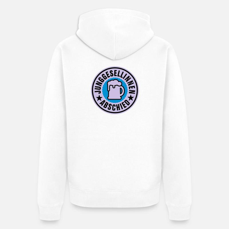 Junggesellinnen Abschied | Hochzeit | Beer | Bier - Veste à capuche bio Premium Unisexe - blanc