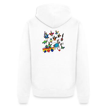 kidsworld - Veste à capuche bio Premium Unisexe - blanc - Dos - Thijin (182cm)
